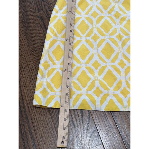 Lilly Pulitzer Women's Jacqueline Silk Shift Dress in Yellow Bamboo Print Size 0 - Picture 9 of 9